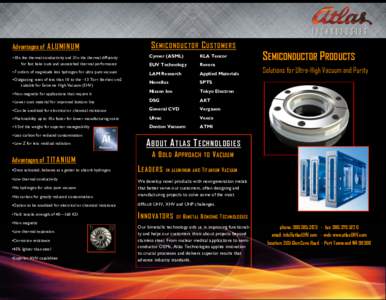 Advantages of ALUM INUM  S EMICONDUCTOR C USTOMERS Cymer (ASML)  KLA Tencor