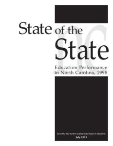 nc  State of the State Education Performance
