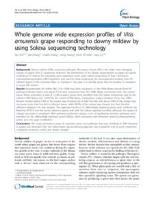 Wu et al. BMC Plant Biology 2010, 10:234 http://www.biomedcentral.com[removed] RESEARCH ARTICLE  Open Access