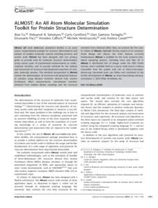 SOFTWARE NEWS AND UPDATES  WWW.C-CHEM.ORG ALMOST: An All Atom Molecular Simulation Toolkit for Protein Structure Determination