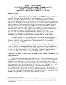 Microsoft Word - Federal Reserve Notice Nez Perce Tribe.doc