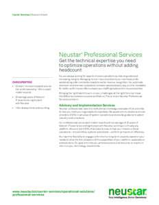 Carrier Services | Solution Sheet  Neustar Professional Services ®  Get the technical expertise you need