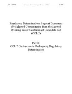 Chapter 3 (Boron) of Regulatory Determinations Support Document for Selected Contaminants from the Second Drinking Water Contaminant Candidate List (CCL 2)