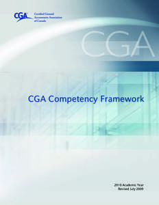 CGA Competency Framework[removed]Academic Year Revised July 2009  Contents