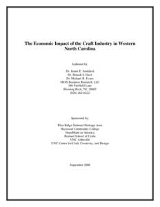 The Economic Impact of the Craft Industry in Western North Carolina