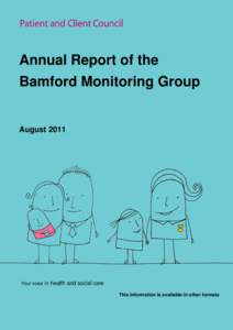 Annual Report of the Bamford Monitoring Group AugustYour voice in health and social care