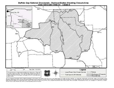 Buffalo Gap National Grasslands - Railroad Buttes Shooting Closure Area D D  D