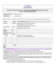 NATIONAL CHILDREN’S ALLIANCE GRANT APPLICATION-COVER FORM