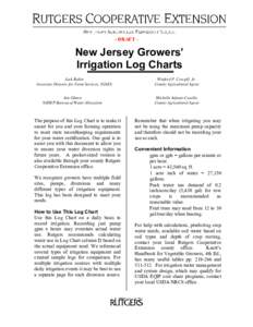 New Jersey Growers' Irrigation Log Charts