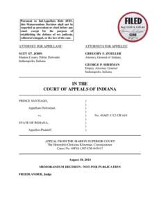 Pursuant to Ind.Appellate Rule 65(D), this Memorandum Decision shall not be regarded as precedent or cited before any court except for the purpose of establishing the defense of res judicata, collateral estoppel, or the 