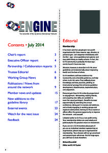 ENGINE the The newsletter of the Guidelines International Network  Editorial