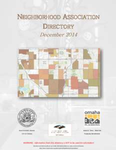 NEIGHBORHOOD ASSOCIATION DIRECTORY December 2014 Jean Stothert, Mayor