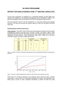 Physical oceanography / Argo / Fisheries science / British Oceanographic Data Centre / Ocean observations / Climate change / Oceanography / Earth / Physical geography