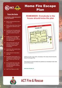 Home Fire Escape   Plan Face the facts To prepare a Home Fire SaFeTy