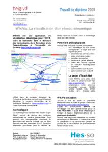 Département comem+ Tél. : + Fax : + HEIG-VD Rue de Genève 55, CP 59