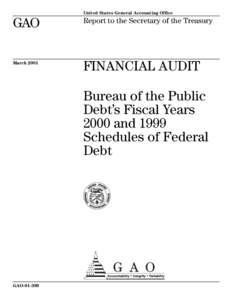 United States General Accounting Office  GAO Report to the Secretary of the Treasury