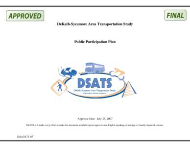 DeKalb-Sycamore Area Transportation Study