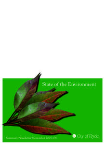 State of the Environment  Summary Newsletter November[removed]