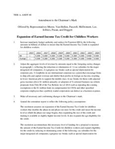 TIER A, AMDT #8  Amendment to the Chairman’s Mark Offered by Representatives Moore, Van Hollen, Pascrell, McDermott, Lee, Jeffries, Pocan, and Doggett