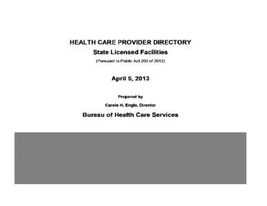 LARA-BHCS Provider Directory 2013.xls