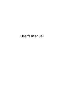 User’s Manual  TOOL’S LOGO SW : software SN : tool serial number
