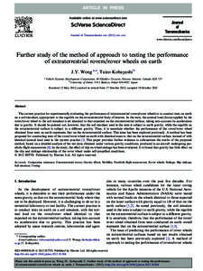 Available online at www.sciencedirect.com  Journal of Terramechanics Journal of Terramechanics xxx[removed]xxx–xxx