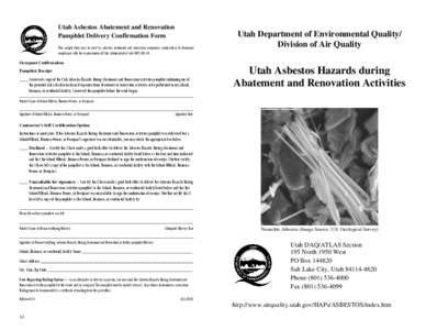 Occupational safety and health / Mesothelioma / Adequately wet / Building insulation materials / Fibro / Libby /  Montana / Friability / Vermiculite / Asbestos and the law / Asbestos / Medicine / Health