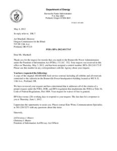 BPA[removed]FOIA Correspondence