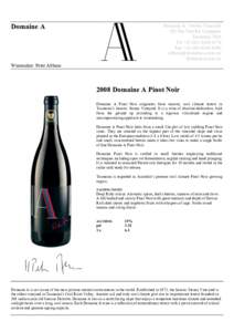 Domaine de la Romanée-Conti / Pinot noir / Wine / Prince Edward County Wine
