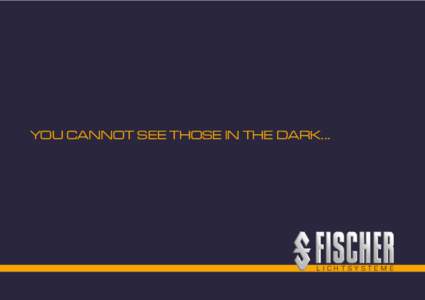 YOU CANNOT SEE THOSE IN THE DARK...  LICHTSYSTEME ...ENLIGHTEN YOUR PROJECT WITH US.