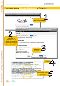 FICHA 2  Gestor de referencias bibliográficas REFWORKS Cómo incorporar registros de