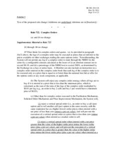 SR-ISE[removed]May 20, 2014 Page 21 of 22 Exhibit 5 Text of the proposed rule change (Additions are underlined; deletions are in [brackets].)