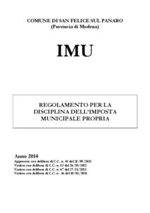 REGOLAMENTO IMU SAN FELICE NEW_ 2014