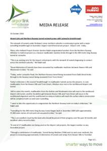 Microsoft Word - 101015_Northern Busway breakthrough _Media release APPROVED