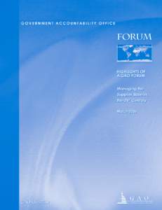 GAO-06-533SP Highlights of a GAO Forum: Managing the Supplier Base in the 21st Century