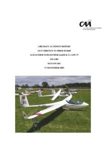 AIRCRAFT ACCIDENT REPORT - OCCURRENCE NUMBER[removed]ZK-GRE