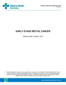 EARLY STAGE RECTAL CANCER