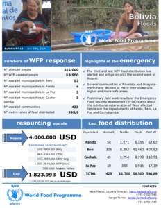 Bolivia Floods Bulletin N° 13  July 25th, 2014
