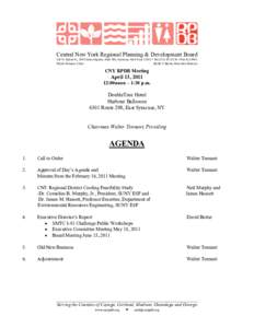 Central New York Regional Planning & Development Board  126 N. Salina St., 100 Clinton Square, Suite 200, Syracuse, New York 13202 • Tel[removed] • Fax[removed]Walter Tennant, Chair David V. Bottar, Executive 