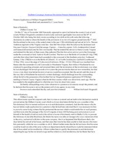 Southern Campaign American Revolution Pension Statements & Rosters Pension Application of William Fitzgerald S30411 Transcribed and annotated by C. Leon Harris VA