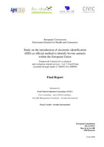 EID Bovine -  Final Report