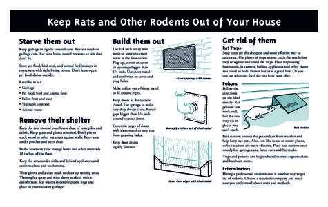 Keep Rats and Other Rodents Out of Your House Starve them out Build them out  Get rid of them