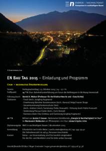 © Oliver Hartmann,Chur  EN Bau Tag 2015 – Einladung und Programm Chur  nachhaltige Stadtentwicklung Termin Treffpunkt