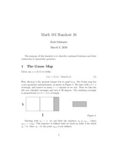 Math 181 Handout 16 Rich Schwartz March 9, 2010