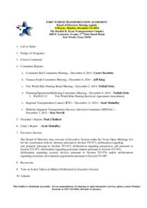 Audit committee / Fort Worth Transportation Authority / Structure / Politics / Transport / Committees / Bicycle sharing system / Bicycle