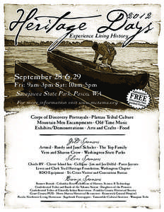 Heritage Days 2012 Experience Living History  September 28 & 29