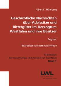 Albert K. Hömberg  Geschichtliche Nachrichten