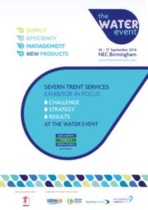 SEVERN TRENT SERVICES EXHIBITOR IN FOCUS CHALLENGE STRATEGY RESULTS AT THE WATER EVENT