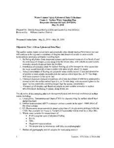 Water Column Injury Ephemeral Data Collections: Cruise 2: Surface Water Sampling Plan Deepwater Horizon Oil Spill (DWHOS) May 21, 2010  Prepared by: Debbie French-McCay (ASA) and Laurie Sullivan (NOAA)