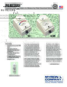 RO METERS ™  Reverse Osmosis Meters for Measuring Total Dissolved Solids RO-1NC